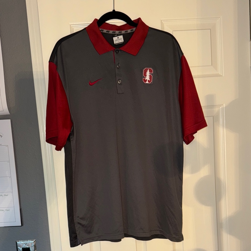 Stanford Nike Charcoal and Cardinal Polo Shirt